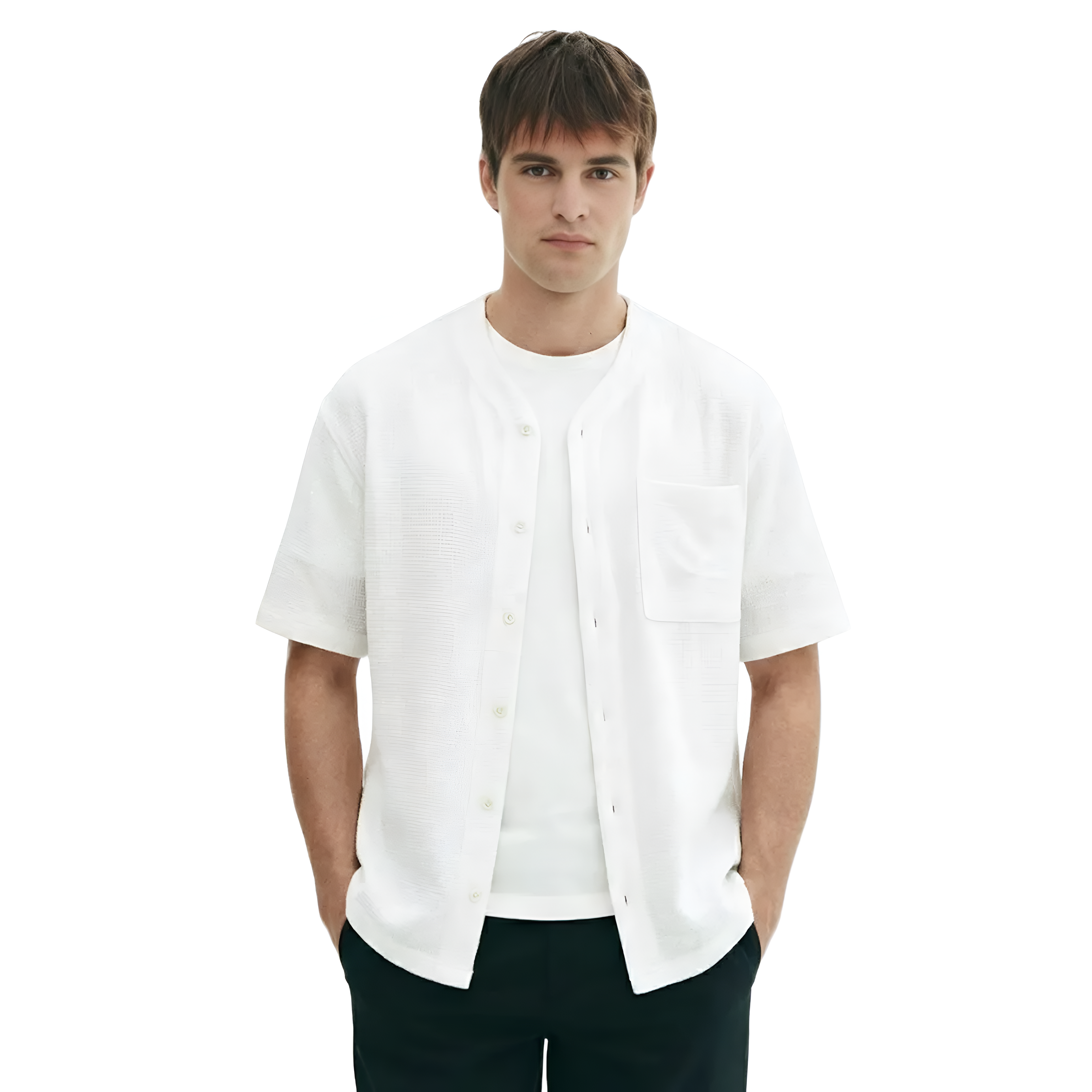 Men's Plus Size Chest Pocket Button Down Shirt