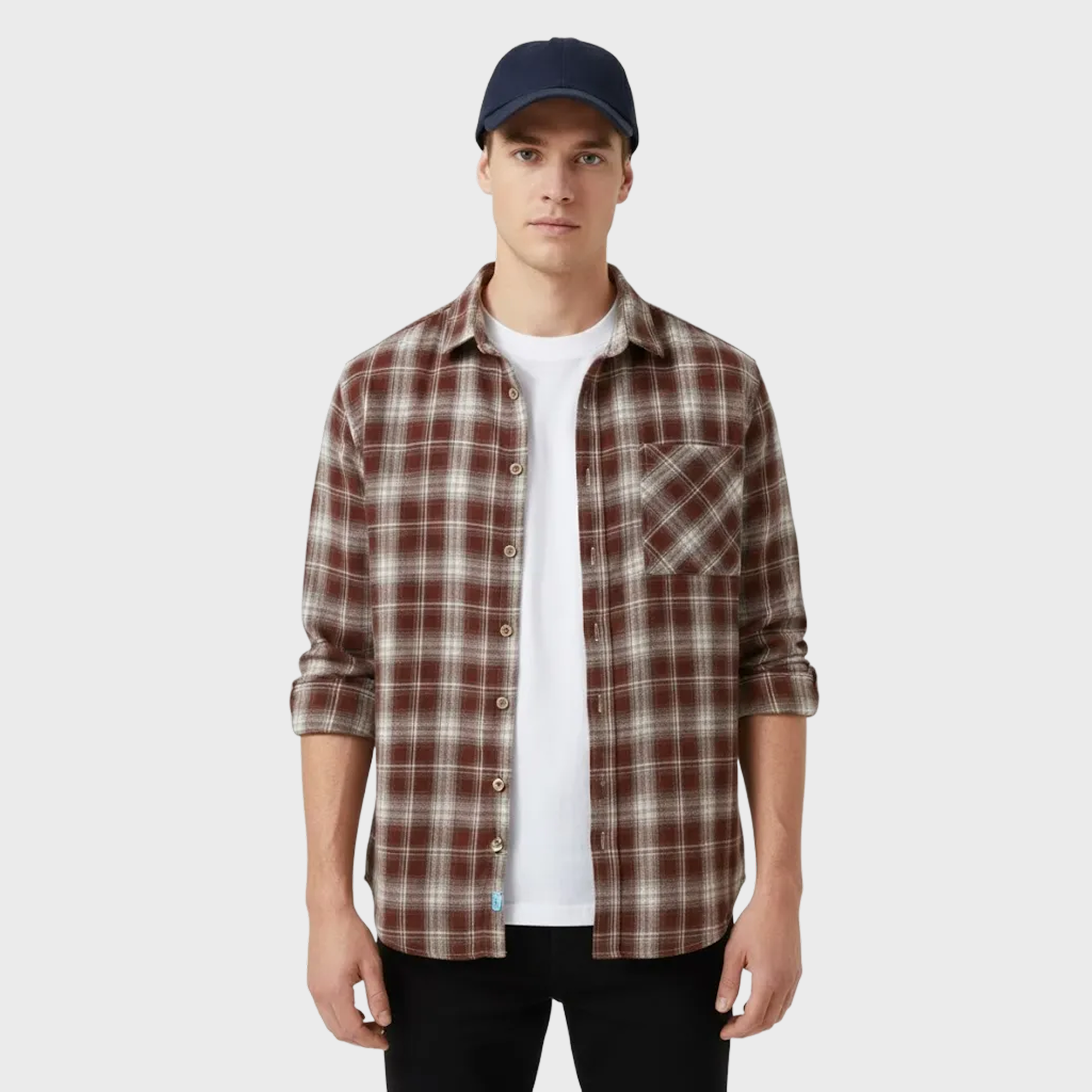 Men's Plus Size Button Up Long Sleeve Shirt