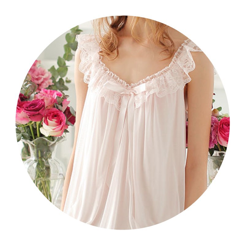 Antique court sweet sexy lace sling nightdress
