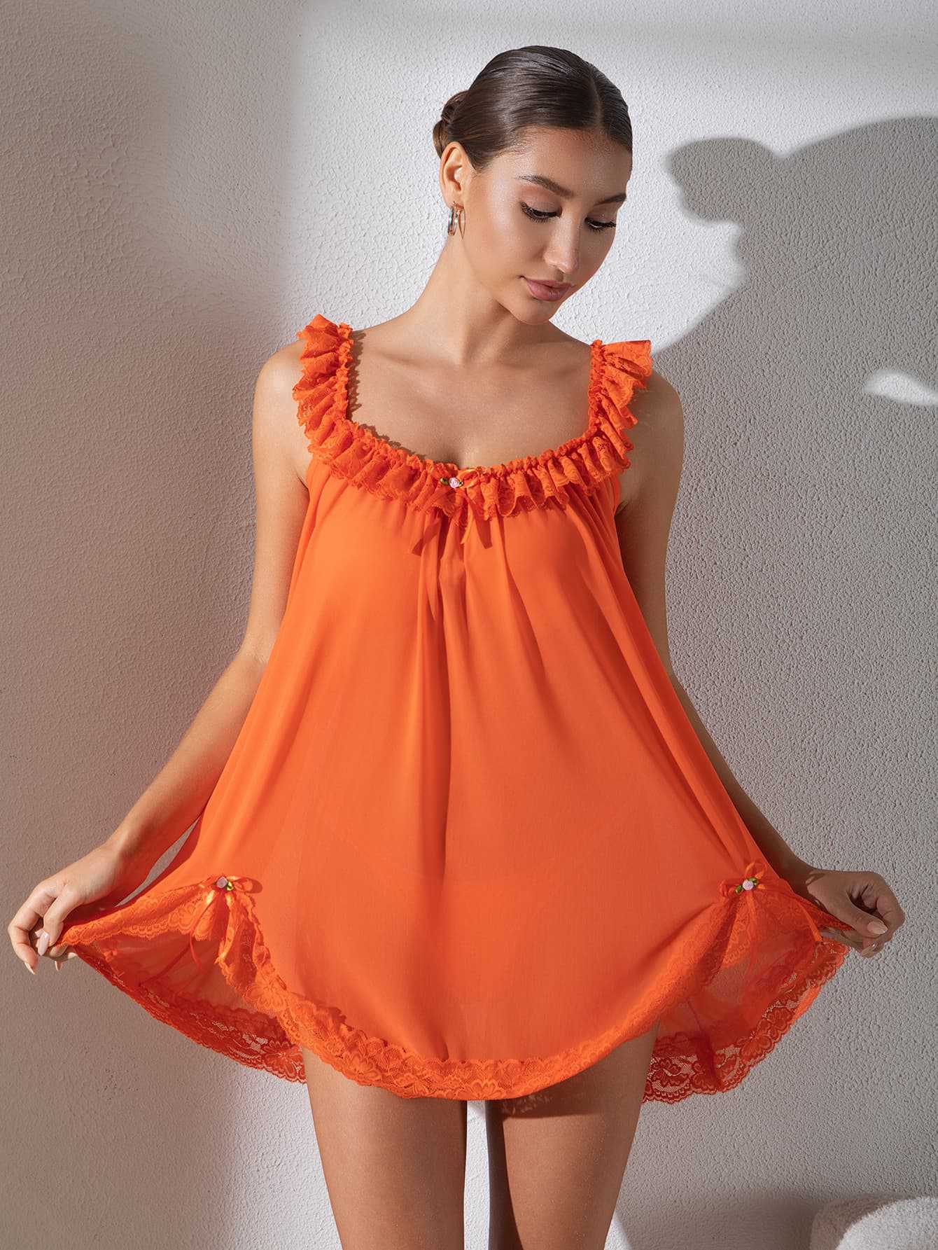 Mesh Sexy Lace Sling Nightdress