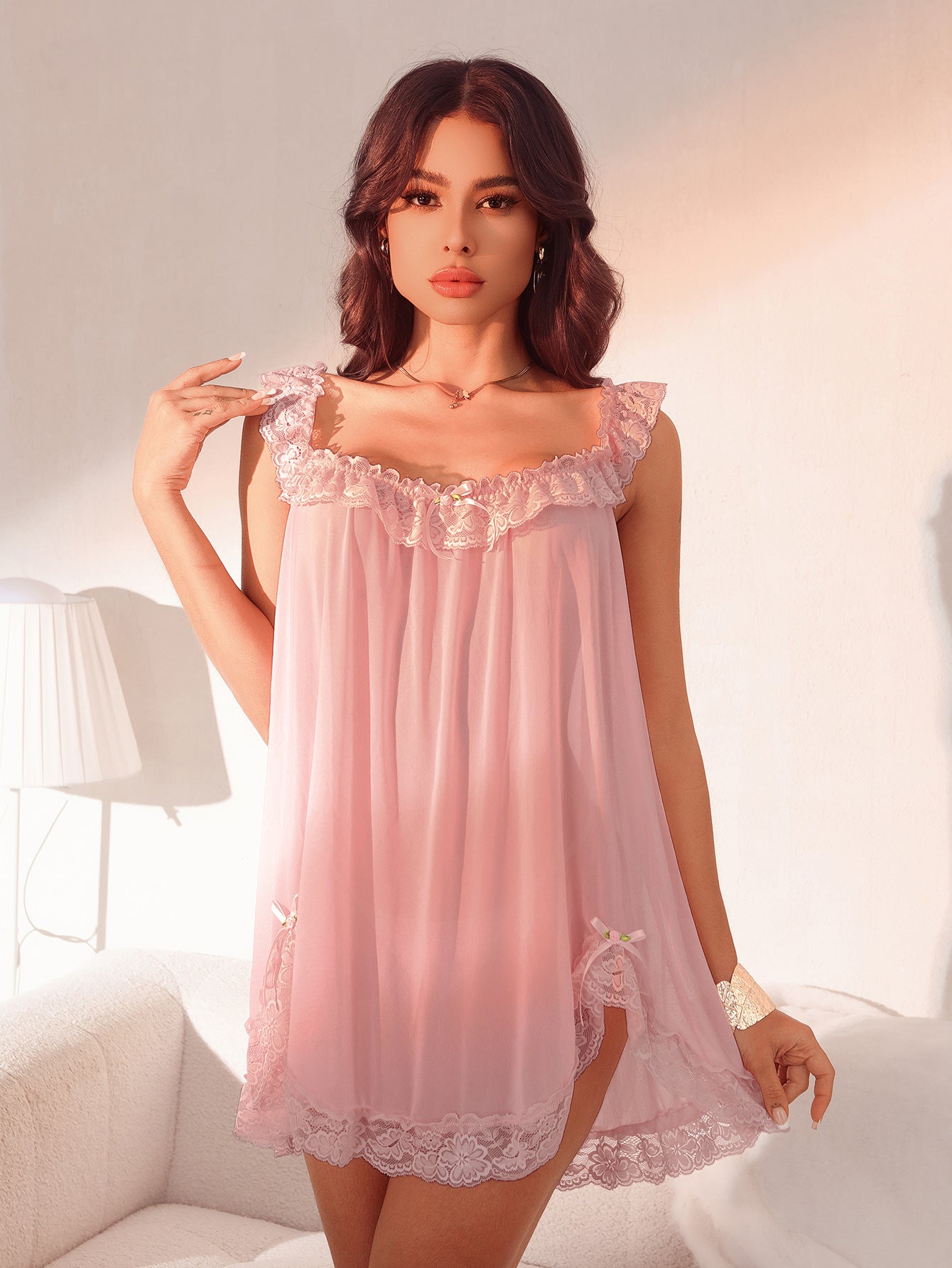 Mesh Sexy Lace Sling Nightdress